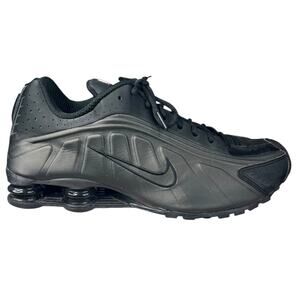 Nike Men’s Shox R4 Triple Black Running Lace Up Sneaker Size US 13
